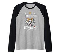 Lhasa Apso Mama Dog Lover Puppy Dog Mom Mothers Day Maglia con Maniche Raglan