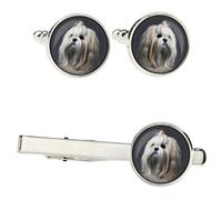 Lhasa Apso set di mollette in una scatola con immagine Art-Dog