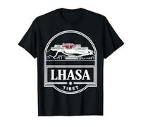 Lhasa Tibet Pannello Emblema Viaggio Souvenir Maglietta