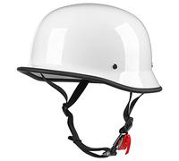 LHBM Casco da Moto Vintage Mobylette Ciotole Retro Stile Tedesco Casco,Dot/ECE Omologato Personalità Casco Jet Sicurezza per Uomini e Donne C,56-62CM