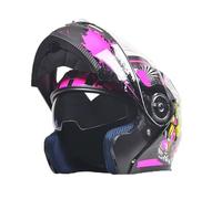 LHBM Casco Flip-up,Casco Moto Integrale ECE-R 22.06 Casco modulare Uomo Donna con Protezione Mento caschi Moto Visiera, prevenzione delle collisioni Adatto per Viaggi e Uso in Città C,XL(60-61cm)