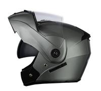 LHBM Casco Flip-up,Casco Moto Modulare Integrato apribile Parasole caschi Doppia Visiera per Uomo Donna Scooter Adulto ECE prevenzione delle collisioni per Viaggi e Uso in Città E,XL(61-62cm
