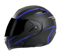 LHBM Casco Flip-up ECE,Casco Modulare Apribile Moto Touring Sport Visiera Parasole,Casco Moto Antivento prevenzione delle collisioni Adatto per Viaggi e Uso in Città W,L(59-60cm)