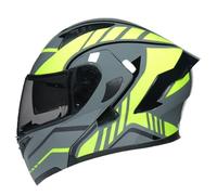 LHBM Casco Moto Modulare,Casco Flip-up Casco Flip-up con Visiera Casco Moto,Antivento prevenzione delle collisioni,Traspirante per Uomo Donna Scooter Adulto W,L(59-60cm)