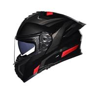 LHBM Casco Moto Modulare,Casco Flip-up Casco Flip-up con Visiera,Casco Moto Traspirante Antivento prevenzione delle collisioni Adatto per Viaggi e Uso in Città F,L(57-58cm)