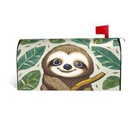 LHBWCVN Adorabile copertura magnetica per cassetta postale con bradipo, copertura decorativa per cassetta delle lettere di benvenuto, decorazione per cassetta postale di benvenuto, decorazione