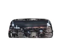 LHBWCVN Astuccio per matite con cielo notturno di New York, astuccio per matite di grande capacità, borsa per penne estetica, borsa per il trucco in pelle per donne e uomini, borsa da toeletta da