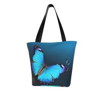 LHBWCVN Bella borsa tote blu farfalla per le donne borsa con manico superiore borsa a tracolla grande borse hobo borse casual borsa per la spesa estetica riutilizzabile borsa della spesa borsa da