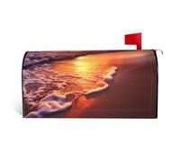 LHBWCVN Bella spiaggia tramonto copertura per cassetta postale magnetica involucri per cassetta postale personalizzata copertura decorativa per cassetta della posta di benvenuto per giardino cortile