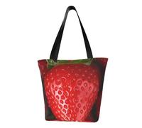 LHBWCVN Borsa tote da donna con fragola rossa borsa con manico superiore borsa a tracolla grande borse casual borsa per la spesa estetica riutilizzabile borsa della spesa borsa da lavoro con cerniera