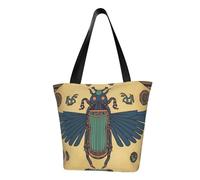 LHBWCVN Borsa tote egiziana scarabeo da donna borsa con manico superiore borsa a tracolla grande borse casual borsa per la spesa estetica riutilizzabile borsa della spesa borsa da lavoro con cerniera