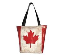 LHBWCVN Borsa tote retrò con bandiera del Canada da donna borsa con manico superiore borsa a tracolla grande borse casual borse estetiche borsa per la spesa riutilizzabile borsa della spesa borsa da