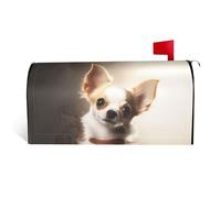 LHBWCVN Carino Chihuahua Coperture per cassette postali magnetiche involucri per cassette postali personalizzate Copertura decorativa per cassetta della posta di benvenuto per giardino cortile
