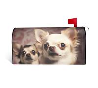 LHBWCVN Carino Chihuahua Coperture per cassette postali magnetiche involucri per cassette postali personalizzate Copertura decorativa per cassetta della posta di benvenuto per giardino cortile