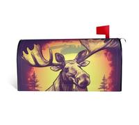LHBWCVN Cool Moose - Coperture magnetiche per cassette postali personalizzate, copertura decorativa per cassetta delle lettere di benvenuto, decorazione per cassetta postale di benvenuto, per giardino