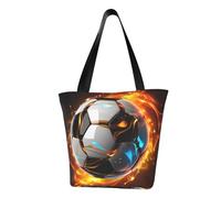 LHBWCVN Cool Soccer Ball Tote Bag per le donne Top-Handle Purse Large Shoulder Hobo Bags Casual Borse Estetica Shopping Bag Riutilizzabile Borsa della spesa Zipper Borsa da lavoro Borsa da viaggio