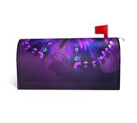 LHBWCVN Copertura magnetica per cassetta postale con farfalla viola, copertura decorativa per cassetta delle lettere di benvenuto, decorazione per cassetta postale di benvenuto per giardino, cortile