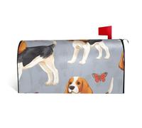 LHBWCVN Copertura magnetica per cassetta postale con motivi Beagle, copertura decorativa per cassetta delle lettere di benvenuto, decorazione per cassetta postale di benvenuto, per giardino, cortile