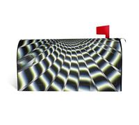 LHBWCVN Copertura per cassetta postale GIF con illusione ottica a spirale, involucro magnetico per cassetta postale personalizzata, copertura decorativa per cassetta della posta di benvenuto per