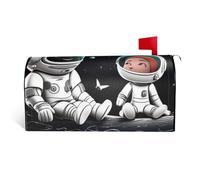 LHBWCVN Coperture magnetiche per cassette postali con astronauta e alieno, copertura decorativa per cassetta delle lettere di benvenuto, decorazione per cassetta postale di benvenuto per giardino