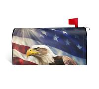 LHBWCVN Coperture magnetiche per cassette postali con bandiera americana USA, copertura decorativa per cassetta delle lettere di benvenuto, decorazione per cassetta postale di benvenuto per giardino