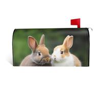 LHBWCVN Coperture magnetiche per cassette postali con conigli, copertura decorativa per cassetta delle lettere di benvenuto, decorazione per cassetta postale di benvenuto, per giardino, cortile