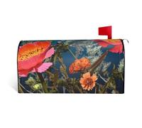 LHBWCVN Coperture magnetiche per cassette postali con libellula e fiori, copertura decorativa per cassetta delle lettere di benvenuto, decorazione per cassetta postale di benvenuto per giardino