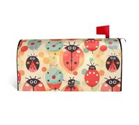 LHBWCVN Coperture magnetiche per cassette postali con motivo coccinelle con motivo a cartoni animati, copertura decorativa per cassetta delle lettere di benvenuto, decorazione per cassetta postale di