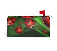 LHBWCVN Coperture magnetiche per cassette postali rosse a forma di coccinella, copertura decorativa per cassetta delle lettere di benvenuto, decorazione per cassetta postale di benvenuto per giardino