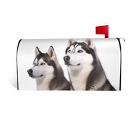 LHBWCVN Husky Dogs Coperture per cassette postali magnetiche per cassette postali personalizzate Copertura decorativa per cassetta della posta di benvenuto per giardino cortile standard oversize