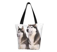 LHBWCVN Husky Dogs Tote Bag per le donne Borsa con manico superiore Borsa a tracolla grande Borse Hobo Borse casual Estetica Borsa per la spesa riutilizzabile Borsa della spesa Borsa da lavoro con