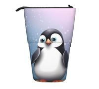 LHBWCVN I Love Penguins, astuccio per cosmetici, astuccio telescopico, portatile, carino astuccio per matite da viaggio per donne e uomini, portamonete da viaggio