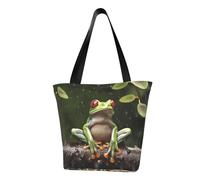 LHBWCVN Peace Tree Frog Tote Bag per le donne Borsa con manico superiore Borsa a tracolla grande Hobo Borse casual Borsa per la spesa estetica Borsa per la spesa riutilizzabile Borsa da lavoro con