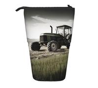 LHBWCVN Trattore Agricoltura Tranquil Borsa per cosmetici Astuccio in piedi Astuccio telescopico Portamatite Portatile Carino Stand Up Pencil Pouch per Donne Uomini Viaggio Portamonete Borsa