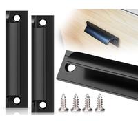 Lhbwhiz 2 pezzi maniglia per porta del balcone,maniglia per porta del patio,maniglia in lega alluminio,maniglia per porta scorrevole,maniglia per cassetto dell'armadio,maniglie esterne con viti(nero)