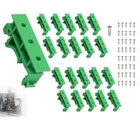 Lhbwhiz 20 pezzi (10 set) set adattatori per guida DIN,supporto per montaggio su circuito stampato,adattatore per montaggio su guida DIN PCB,clip di supporto per staffa di montaggio con 40 viti