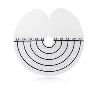Lhbwhiz Confezione da 25 modelli per extension per capelli,modello distanziatore per protezione scudo termico per fissare la cheratina,strumento per extension con foro e scala(rotondo)