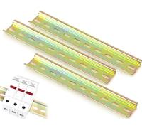 Lhbwhiz Confezione da 3 guide DIN,morsettiere per guida top-hat,guida di montaggio per prese metalliche,guida a parete di alta qualità,armadio pensile,vassoio portacavi(20 x 3,5 x 0,75 cm)