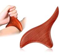 Lhbwhiz Legno per Massaggio,Massaggiatore del Punto Trigger,Ausiliario per il Massaggio,Bastoncino per Massaggio Tridente,Strumento per Bastoncini per Massaggio Graffiante,Massaggiatore Mani(Rosso)