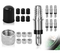 Lhbwhiz Set di valvole per biciclette da 6 pezzi,pezzi di ricambio per tappi valvole per biciclette tedeschi,adattatore per valvole per biciclette,accessori per biciclette,inserto valvola guarnizione