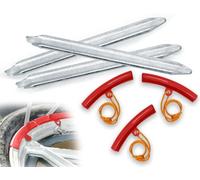 Lhbwhiz set leva per pneumatici da 3 pezzi,ferro da stiro in metallo,leva per pneumatici solida,rimozione pneumatici con 3 protezioni cerchioni,cambio riparazione smontagomme, asta smontagomme scooter