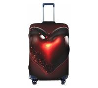 LHCVSFGW Copertura per bagagli da viaggio a forma di cuore, protezione elastica e lavabile, antigraffio, per valigie e bagagli spessa, adatta per bagagli da 45-81 cm, Nero , S