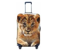 LHCVSFGW Copertura per bagagli da viaggio Carino piccolo animale leone valigia Protector elastico lavabile bagagli copre antigraffio bagagli copertura spessa protezione per bagagli adatta per bagagli