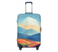 LHCVSFGW Copertura per bagagli da viaggio con illustrazione piatta per mulino a vento, protezione elastica lavabile per bagagli, antigraffio, copertura per valigie ispessita, adatta per bagagli da