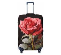 LHCVSFGW Copertura per bagagli da viaggio con rose rosse e amore, protezione elastica lavabile per bagagli antigraffio copertura per valigie spessa protezione per bagagli adatta per bagagli da 45-81