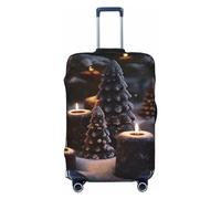 LHCVSFGW Copertura per bagagli da viaggio con scritta "There Is Snow on the Candle", protezione elastica lavabile per bagagli, antigraffio, spessa, adatta per bagagli da 45 a 81 cm, Nero , XL