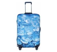 LHCVSFGW Copertura per bagagli da viaggio con sfondo blu per cubetti di ghiaccio Protezione per valigie Elastica Lavabile Coperture per bagagli Anti-graffio Copertura per valigie Addensare Protezione