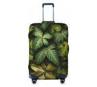 LHCVSFGW Copertura per bagagli da viaggio Foglie verdi e piante Protezione per valigie Elastica Lavabile Coperture per bagagli Anti-graffio Copertura per valigie Addensare Protezione per bagagli