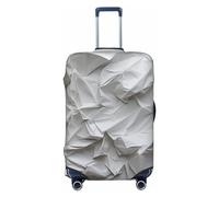 LHCVSFGW Copertura per bagagli da viaggio in carta stropicciata, protezione elastica lavabile per bagagli, antigraffio, copertura per valigie ispessita, adatta per bagagli da 45-81 cm, Nero , S