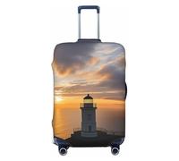 LHCVSFGW Copertura per bagagli da viaggio Sea and Lighthouse, protezione elastica lavabile per bagagli, antigraffio, spessa, protezione per bagagli adatta per bagagli da 45-81 cm, Nero , M